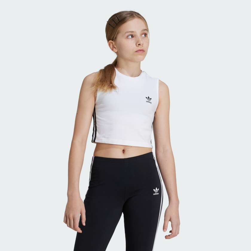 Canotta adicolor Crop Junior Bianco adidas adidas Italia