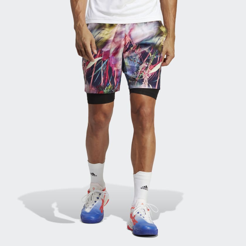 adidas Melbourne Ergo Tennis Graphic Shorts - Multicolor