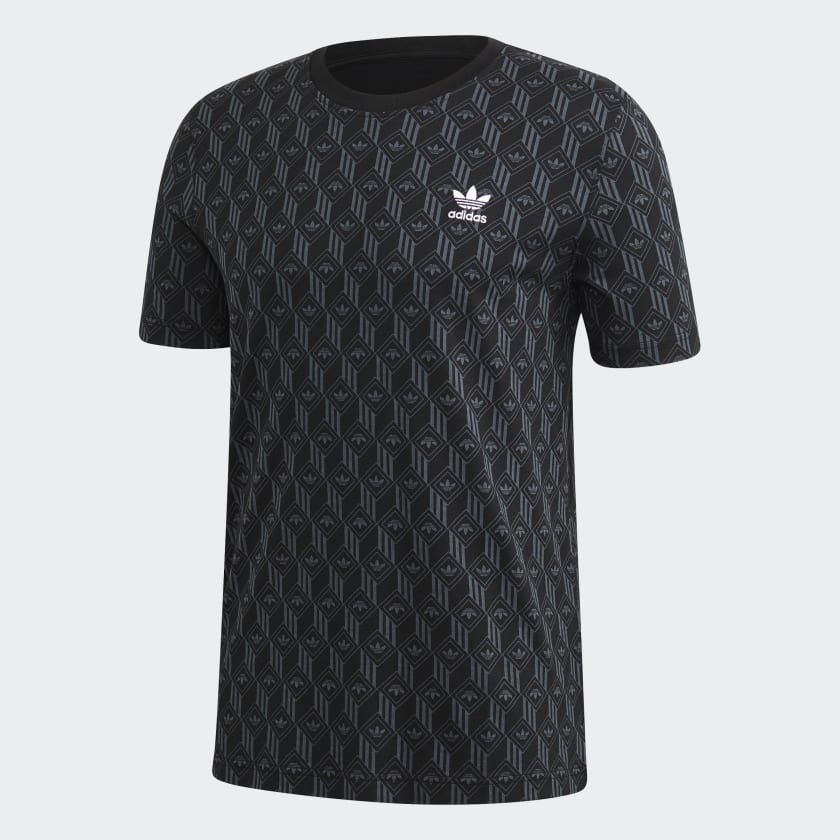 adidas Mono Allover Print Tee Black adidas Thailand