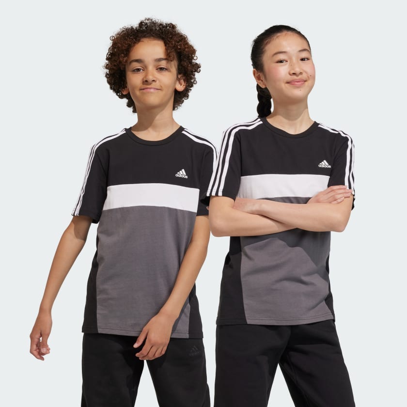adidas Tiberio 3-Streifen Colorblock Cotton Kids T-Shirt - Schwarz | adidas  Deutschland