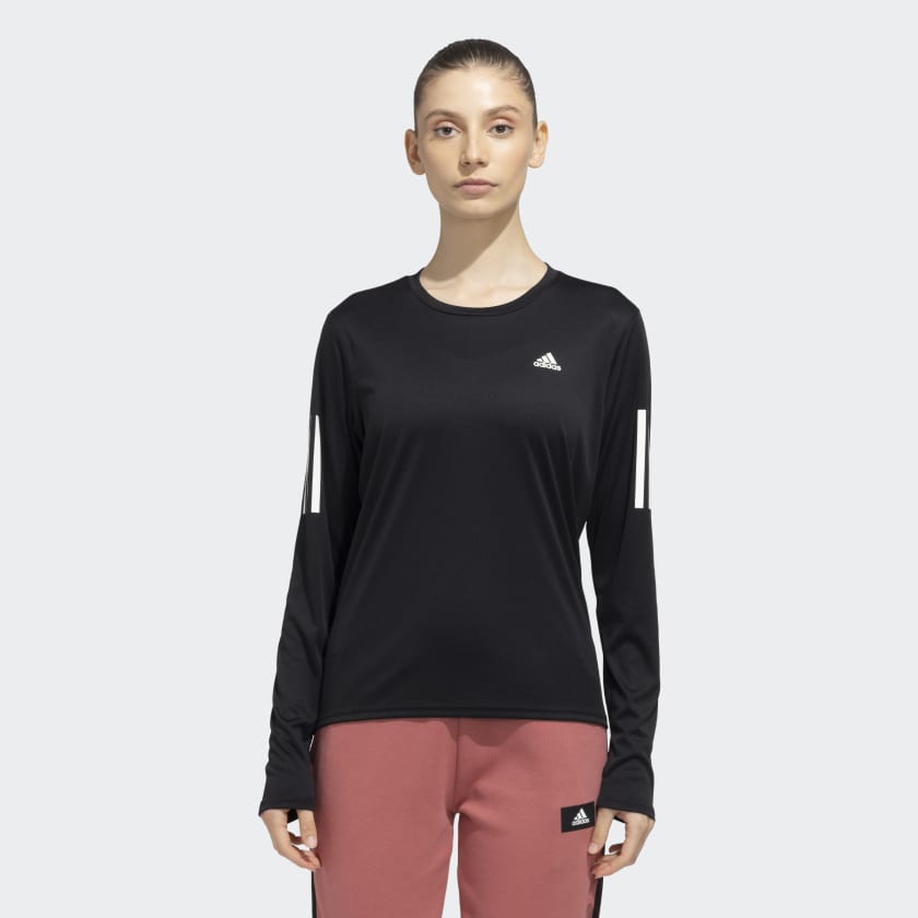 adidas OWN THE RUN TRAINING LONG SLEEVES TEE Black adidas India