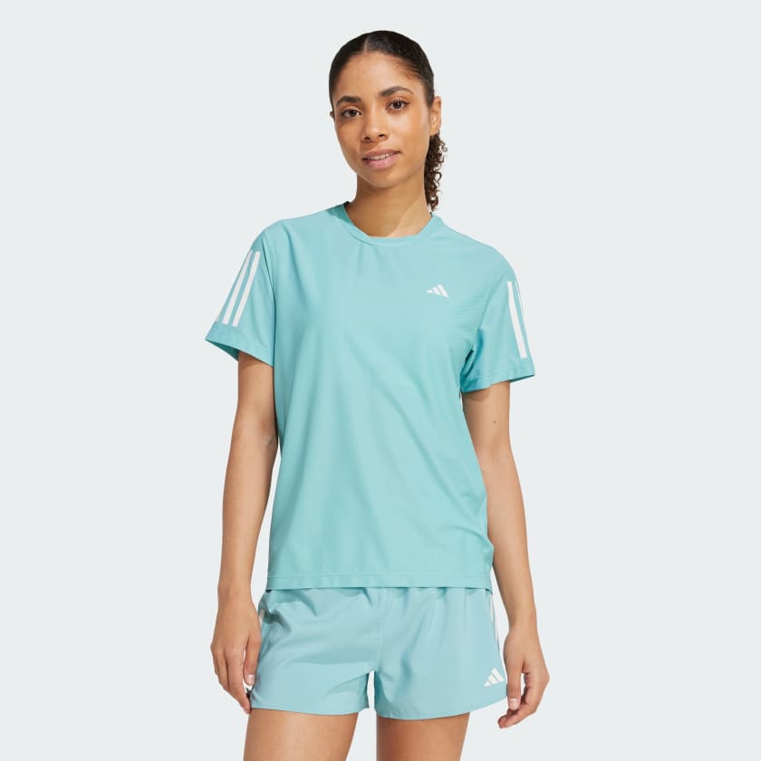 adidas Own The Run Tee - Turquoise | Free Shipping with