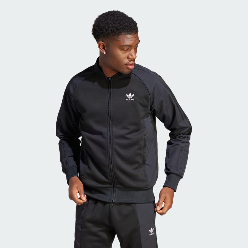 | US Track Lifestyle Black Material adidas Jacket SST Re-Pro | Adicolor adidas Men\'s - Mix
