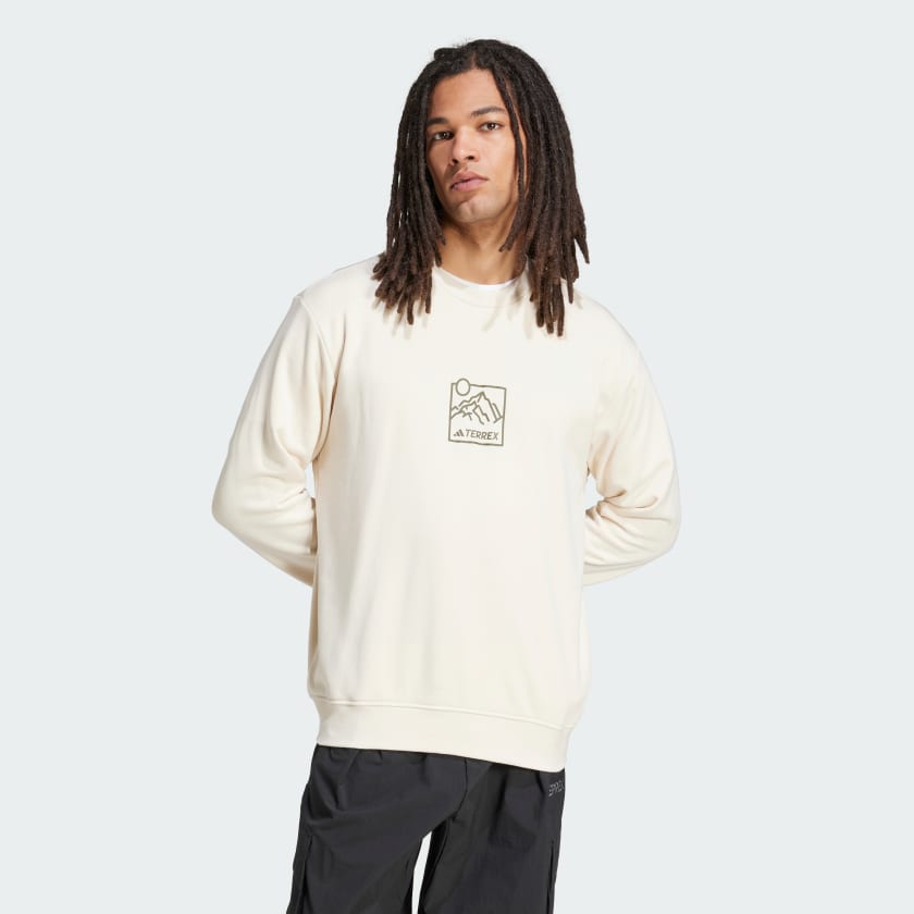 White sweatshirt graphic best sale
