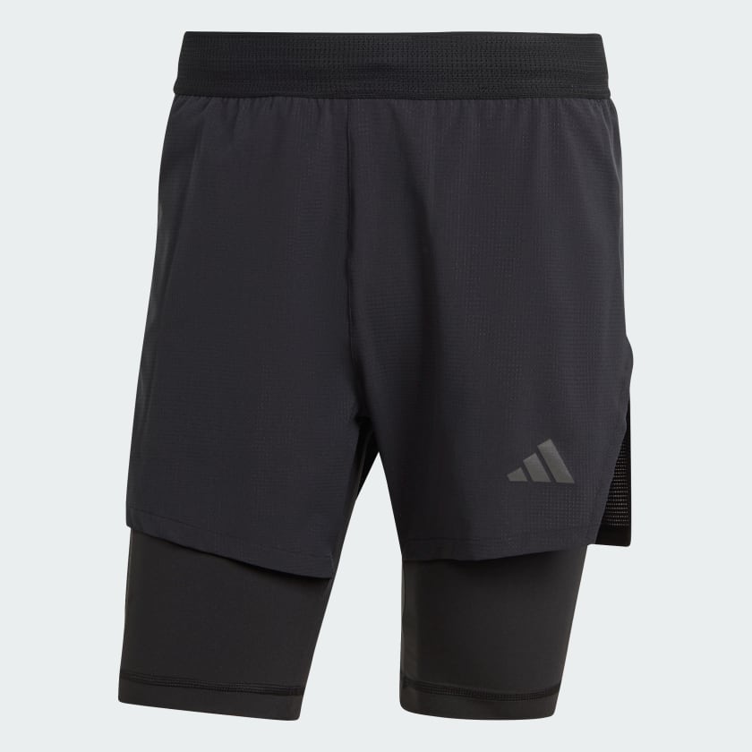 adidas HEAT.RDY HIIT Elevated Training 2-in-1 Shorts - Black