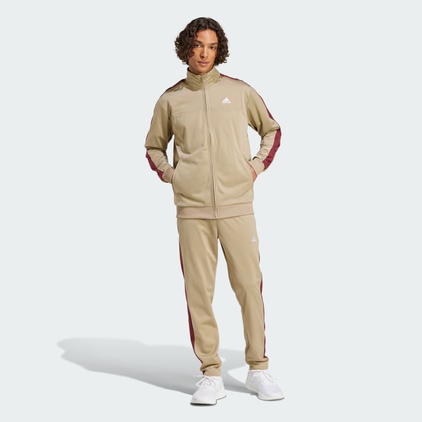adidas Sportswear Small Logo Tricot Colorblock Track Suit Green adidas UK