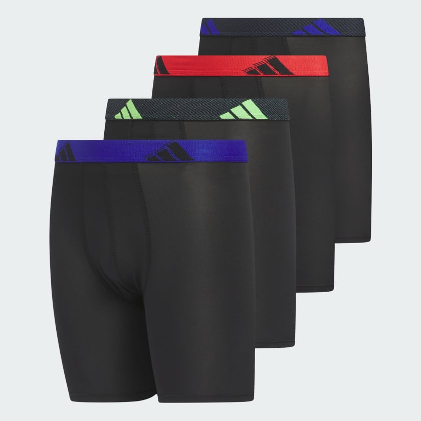 adidas Youth Microfiber Long Boxer Briefs 4 Pack Black Free Shipping with adiClub adidas US
