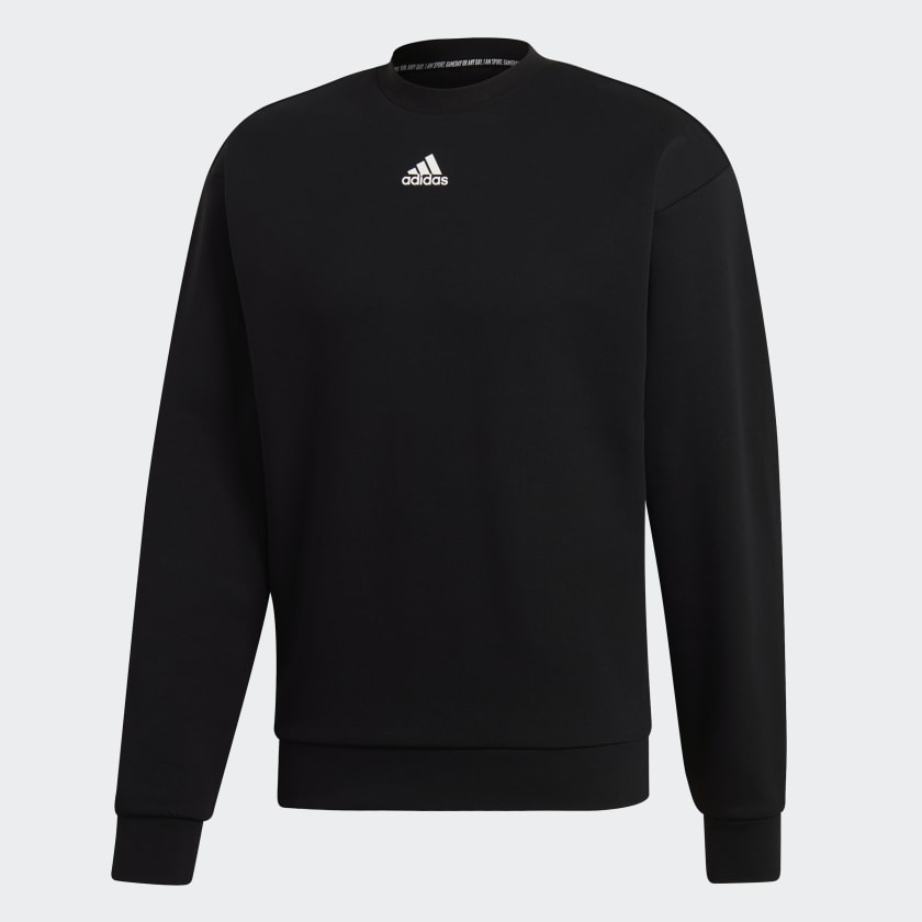 adidas Must Haves 3 Stripes Crew Sweatshirt Black adidas Thailand