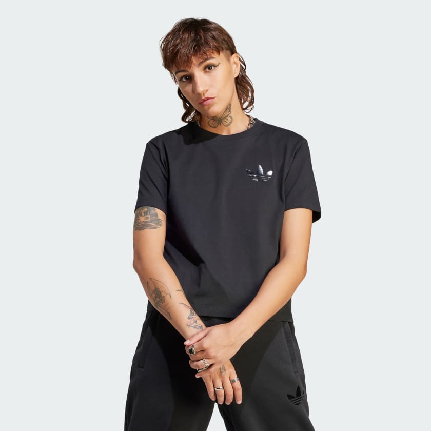 Adidas multi logo tee best sale