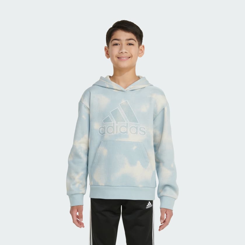 adidas Allover Print Fluidity Pullover Hoodie - Blue | Kids' Training ...