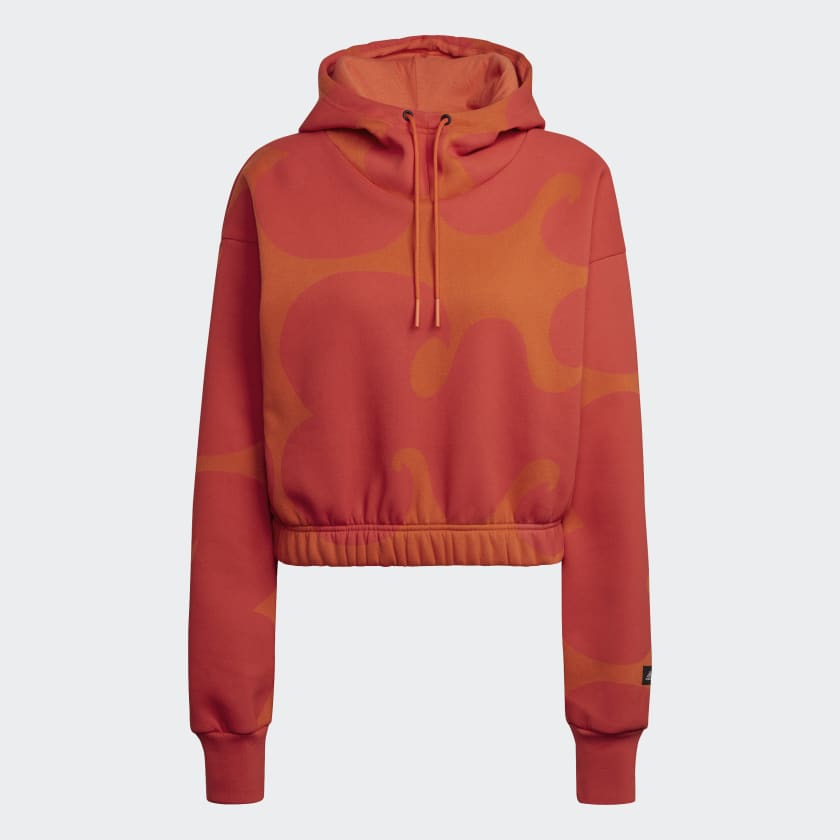 Adidas cropped hoodie bahia orange deals