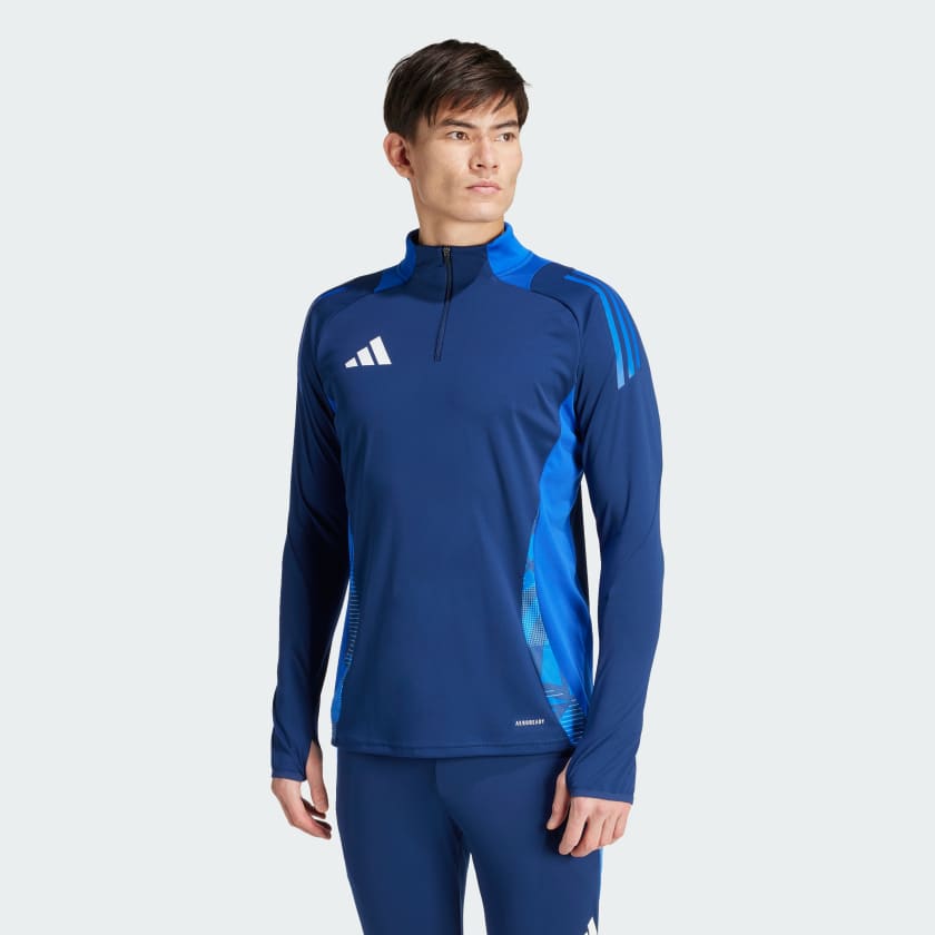 Blue adidas training top discount