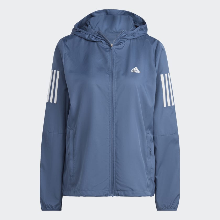 adidas Own the Run Hooded Running Windbreaker Blue adidas Ireland