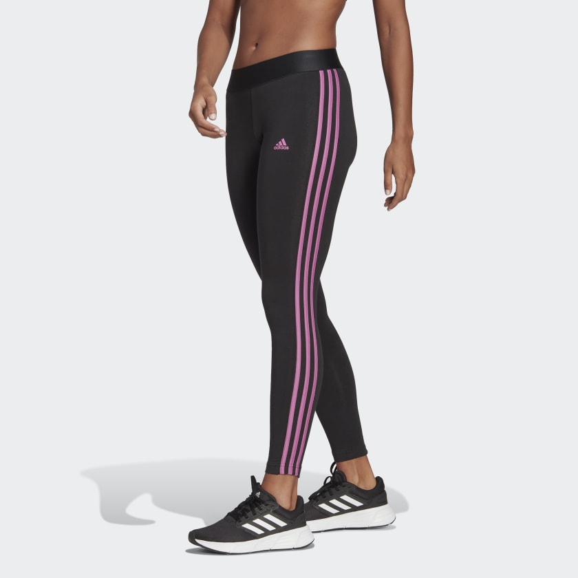 NEW Adidas Women's Trefoil 3 Stripe Logo Leggings - Red - Small