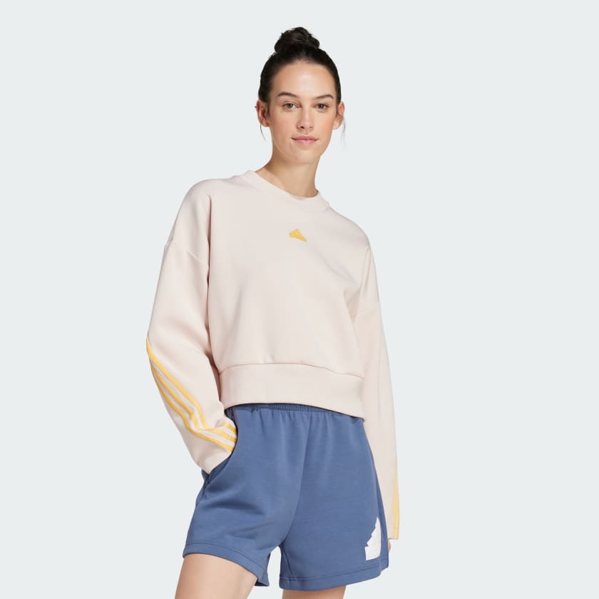 adidas Future Icons 3 Stripes Sweatshirt Pink adidas Singapore
