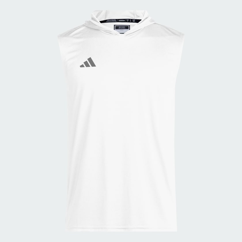 ☆Adidas☆Muscle Sleeveless Sweatshirt White adidas D4T Sleeveless Hoodie - White | Free Shipping with