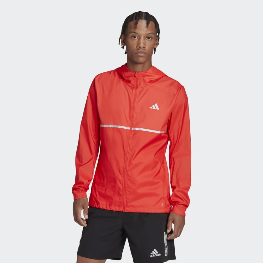 adidas Own the Run Jacket - Red | adidas UK