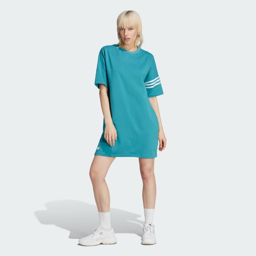 adidas Adicolor Neuclassics Tee Dress - Turquoise | adidas Australia