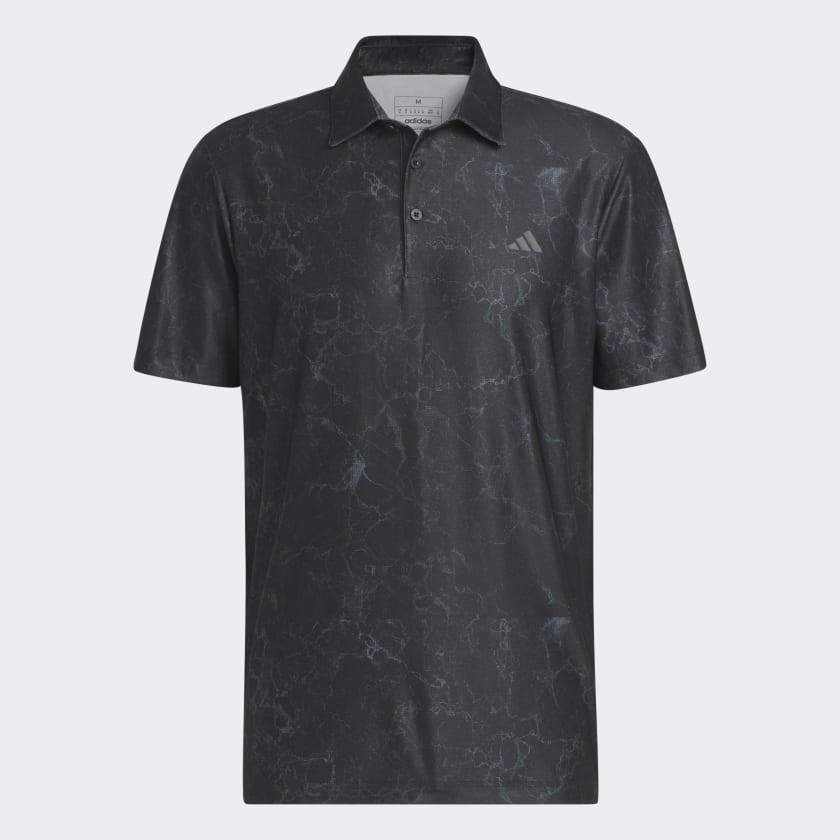 adidas Ultimate365 Print Golf Polo Shirt - Black | adidas