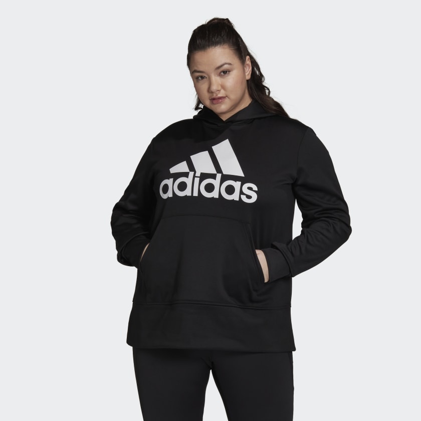 AEROREADY Big Logo Hoodie (Plus Size) - Black