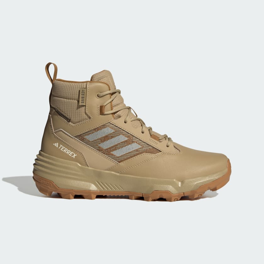 adidas Terrex Unity Leather Mid RAIN.RDY Hiking Shoes Beige Free Shipping with adiClub adidas US