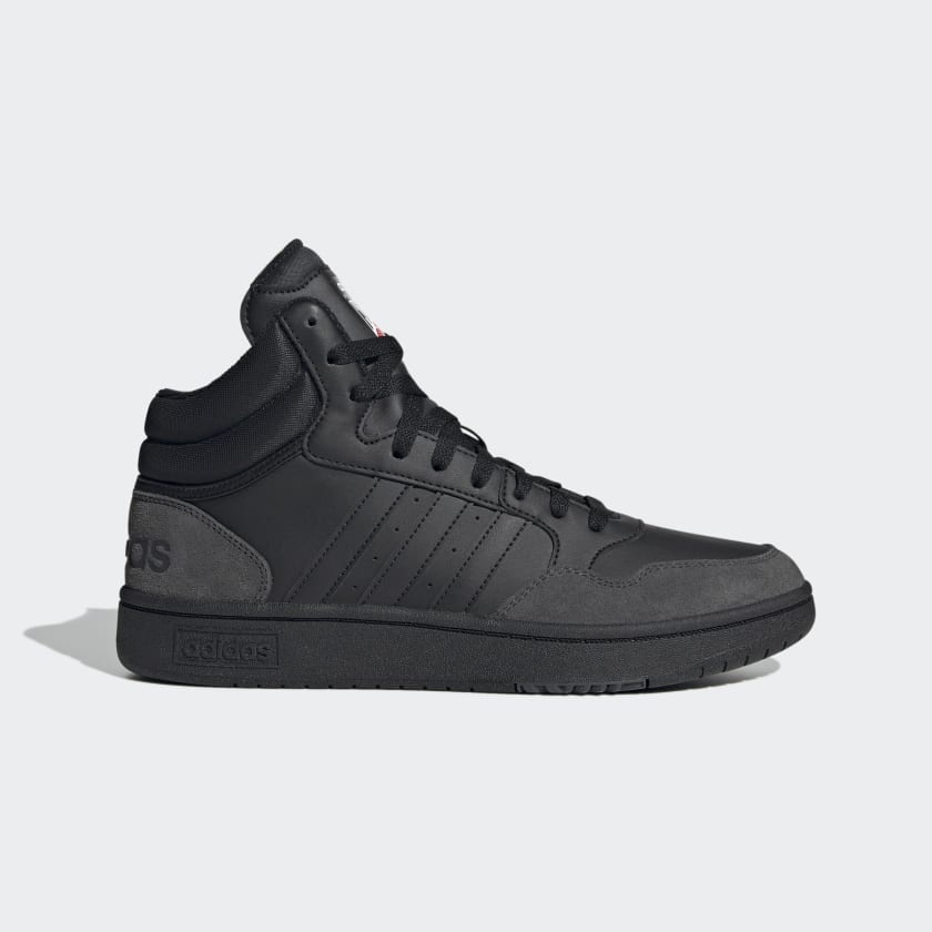 adidas Hoops 3.0 Mid Lifestyle Basketball Classic Vintage Shoes - Black ...
