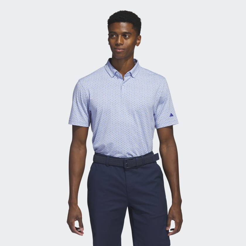 adidas Go-To Print Golf Polo Shirt - Blue | Men's Golf | adidas US