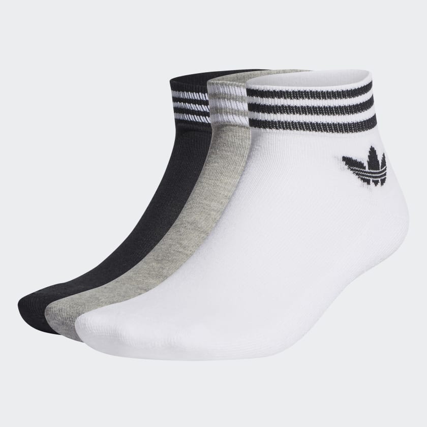 adidas Island Club Trefoil Ankle Socks 3 Pairs - White | adidas UK