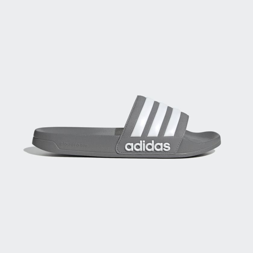 Grijze adidas slippers outlet