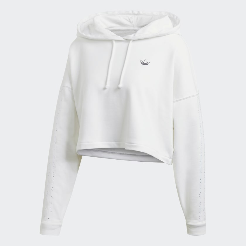 Polera Corta con Capucha Blanco adidas adidas Peru