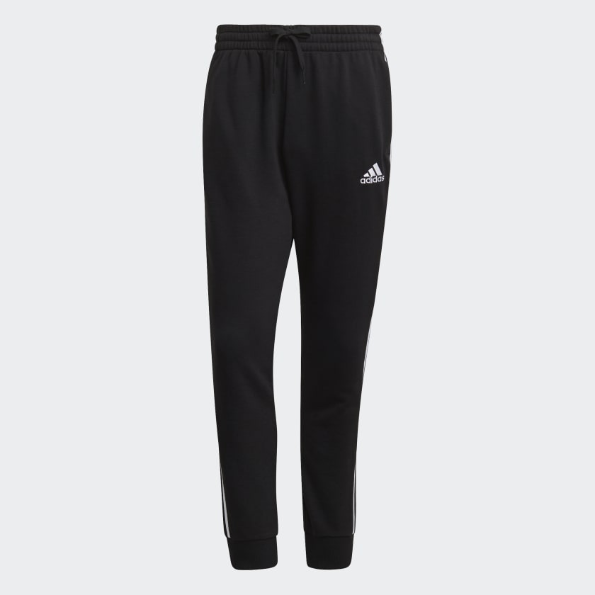 adidas Essentials French Terry Tapered Cuff 3 Streifen Hose Schwarz adidas Deutschland