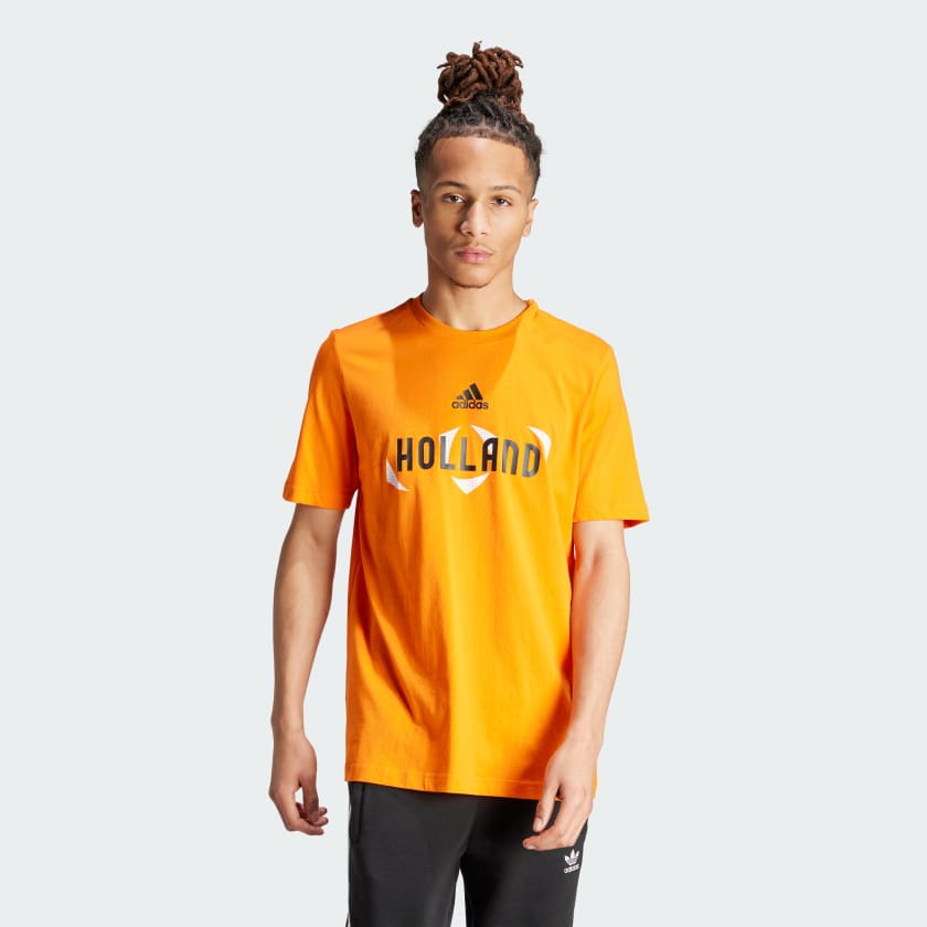 adidas UEFA EURO24 Holland T Shirt Orange adidas UK