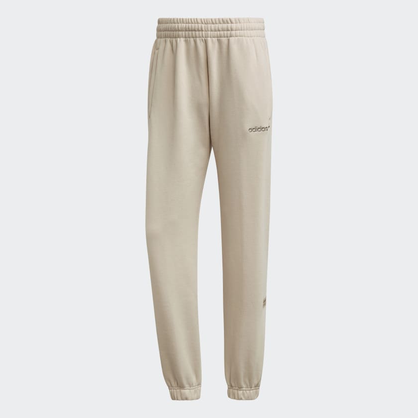 adidas Trefoil Linear Sweat Pants Beige adidas Canada
