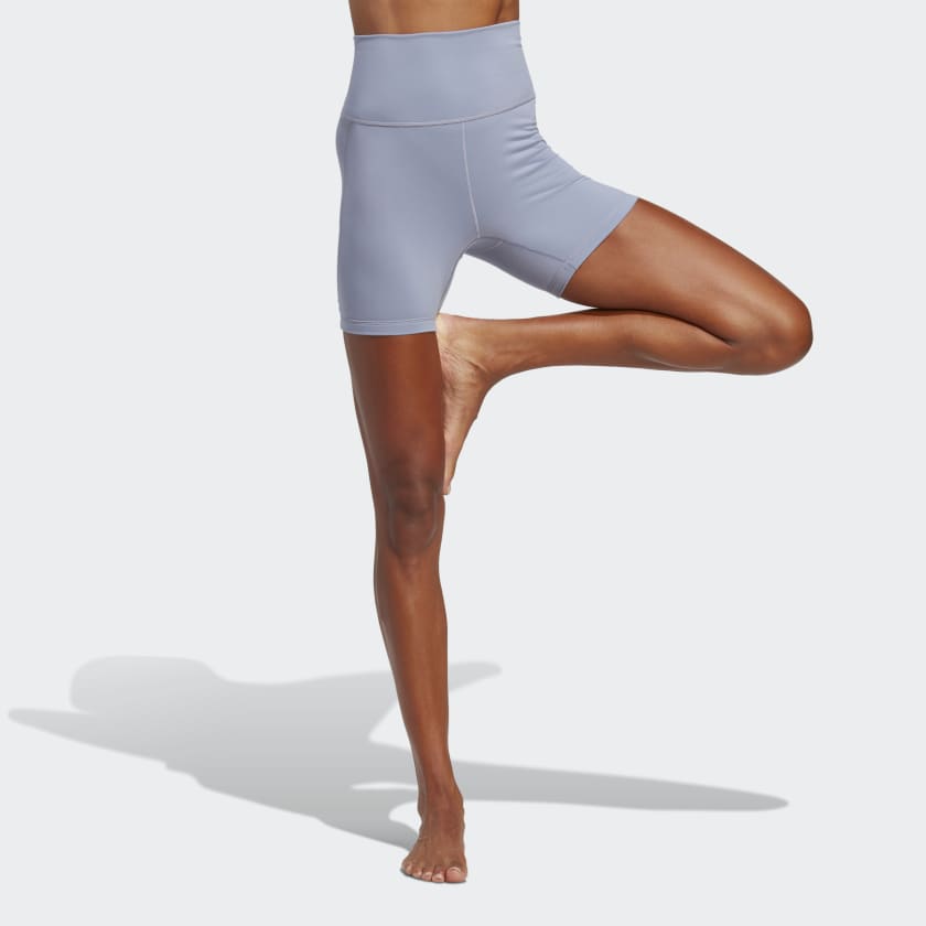 adidas Yoga Studio Five-Inch Short Training Leggings - Purple | adidas ...