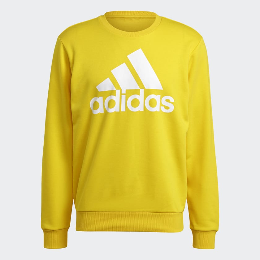 Yellow adidas crew neck top