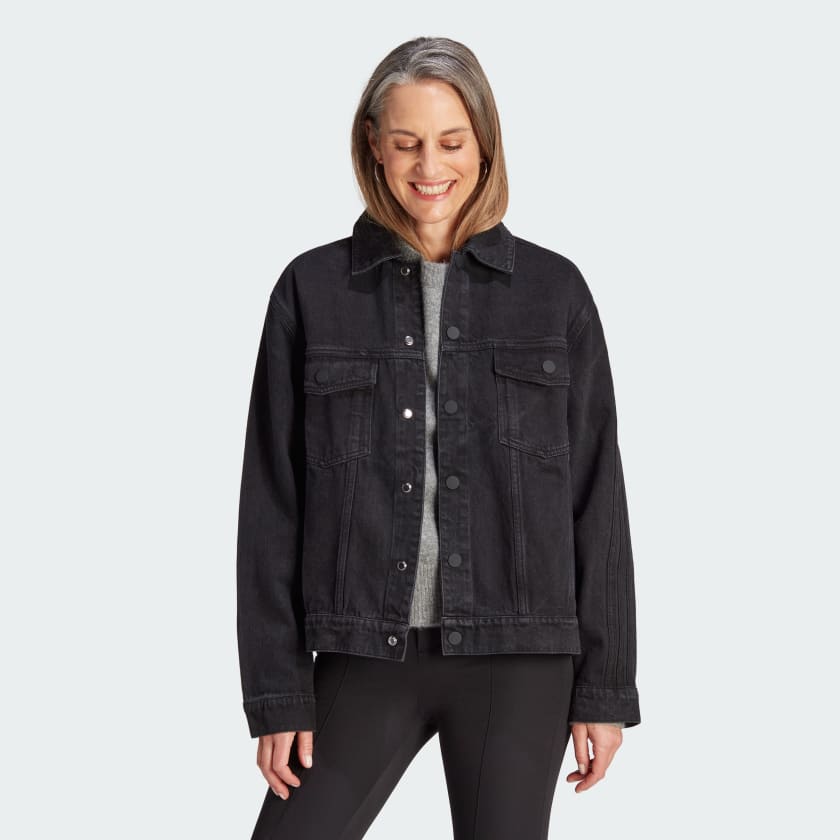 Adidas denim jacket mens discount