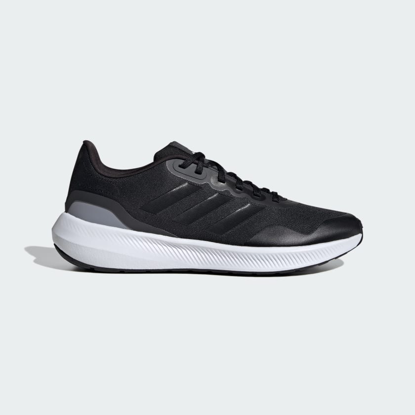 Adidas runfalcon on sale black white