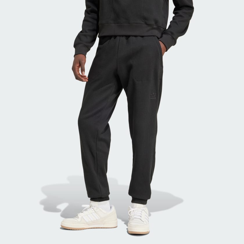 adidas Trefoil Essentials Waffle Pants Black Free Shipping with adiClub adidas US