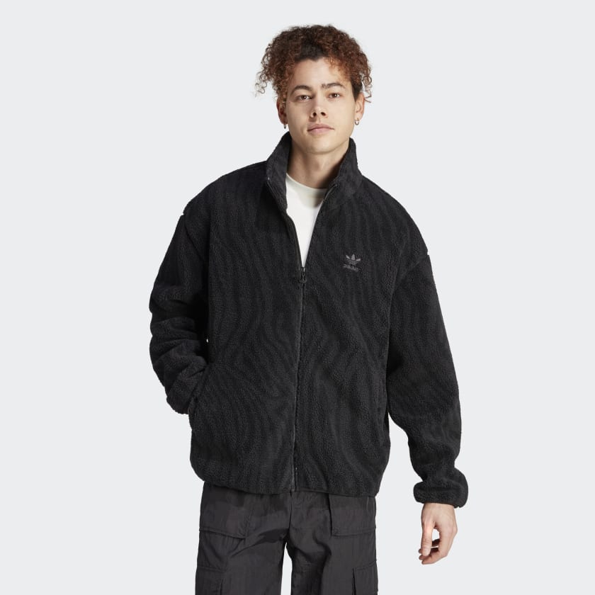 adidas Graphics Animal polar fleece Jacket - Black | Men's Lifestyle ...