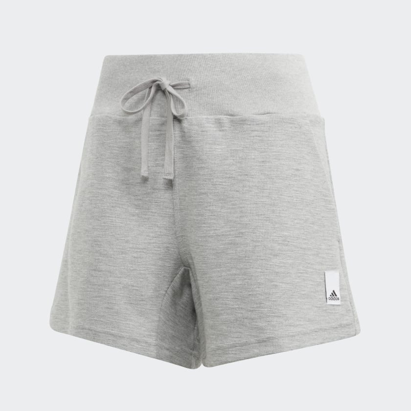 adidas Lounge Terry Loop Shorts - Grey | Free Shipping with