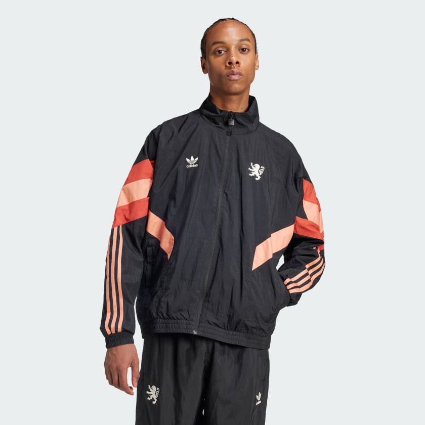 Black and orange adidas track jacket clearance