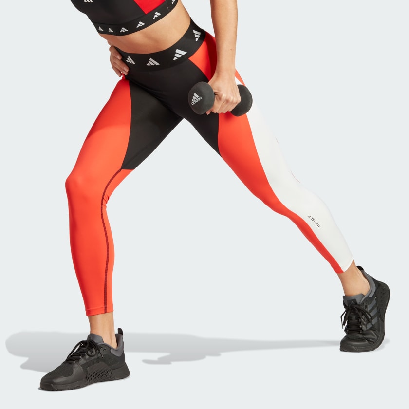 Black Techfit Training Tights by adidas Originals on Sale