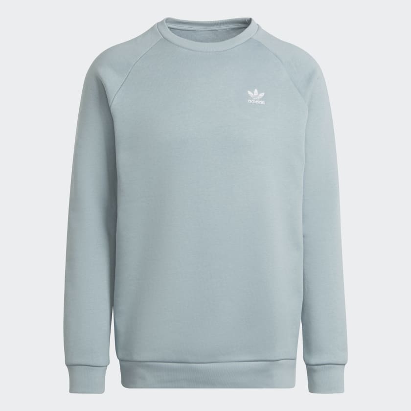 adidas Adicolor Essentials Trefoil Crewneck Sweatshirt - Grey | Men's ...