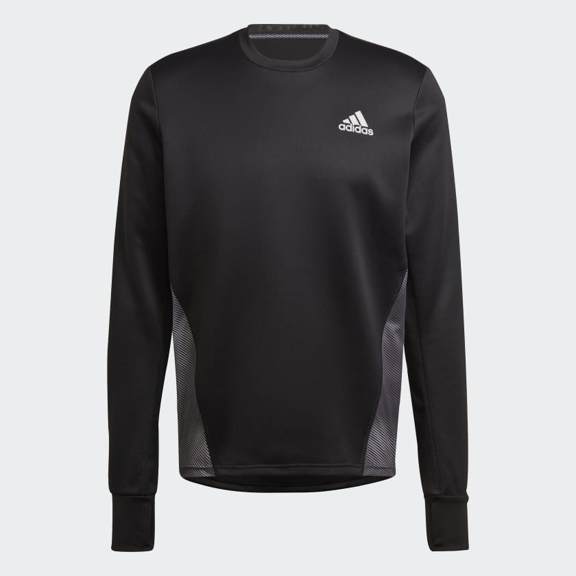 adidas Own the Run Colorblock Sweatshirt Black Free Shipping with adiClub adidas US