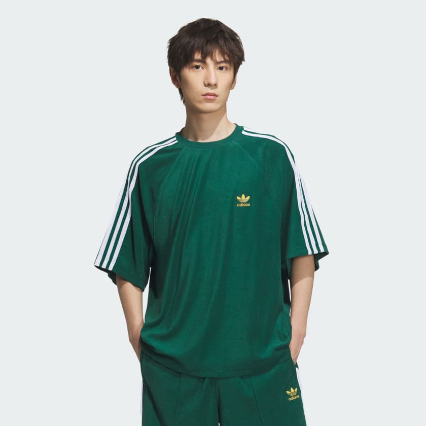 アディダス 半袖テリーTシャツ - グリーン | アディダス ジャパン