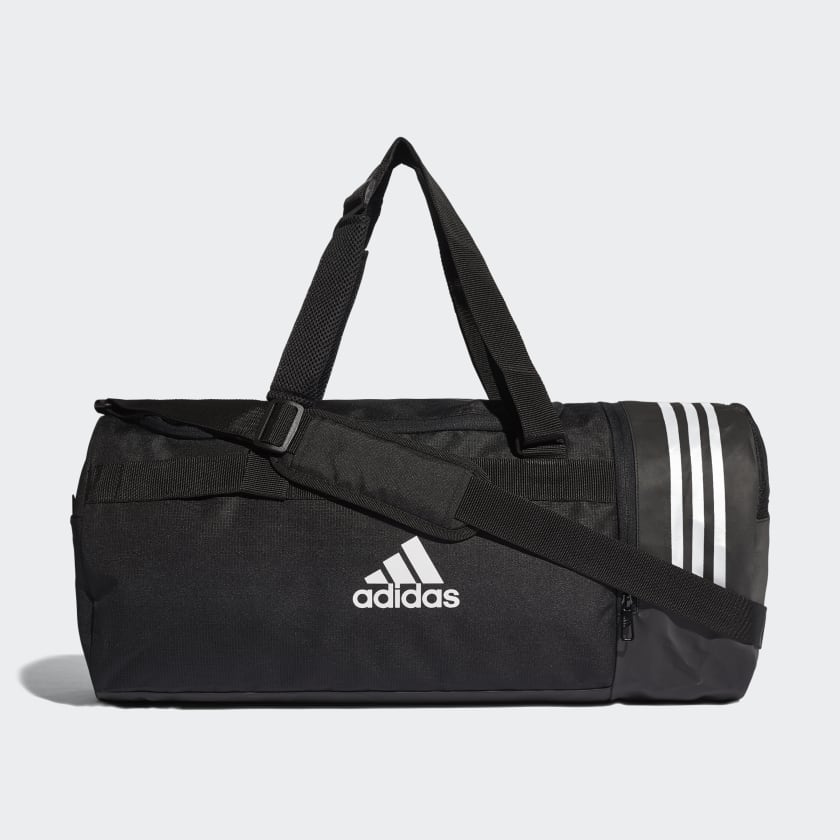 adidas Convertible 3-Stripes Duffel Bag Medium - Black | adidas Philippines