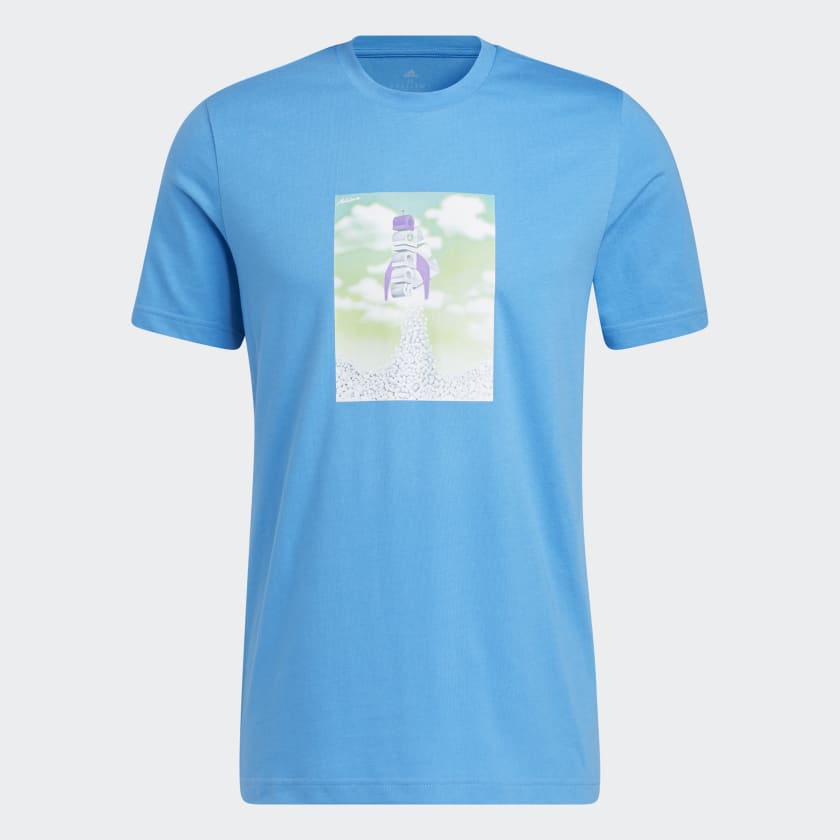 adidas BOOST Rocket Graphic T Shirt Blue adidas Ireland