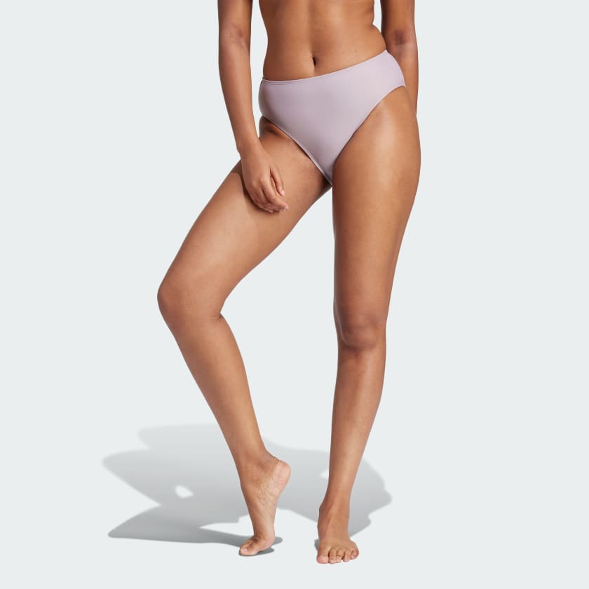 adidas Iconisea High Waist Bikini Bottoms Purple adidas UK