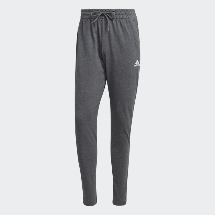 Pantalon Essentials Tejido Jersey Pierna Conica Dobladillo Abierto Plomo adidas adidas Peru