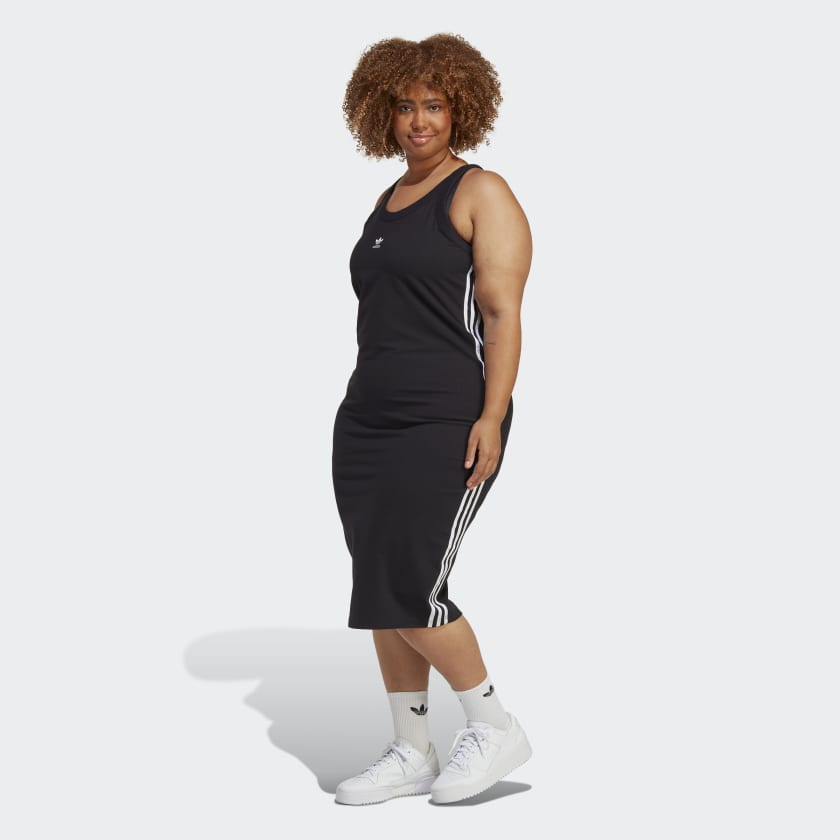 forståelse Forældet ugentlig adidas Adicolor Classics 3-Stripes Long Tank Dress (Plus Size) - Black |  Women's Lifestyle | adidas US